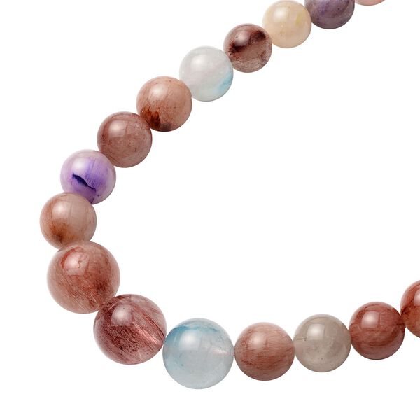 Multi Rutil Quarz Halskette, ca. 50 cm, 925 Silber rhodiniert ca. 505.00 ct image number 3