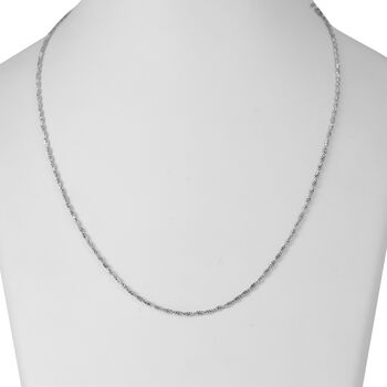 Italienische Schlangen Pyramidenform Design Halskette, 925 Silber rhodiniert, ca. 43 cm + 5 cm Extender, ca. 4,59g