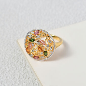 D'Joy Multi-Turmalin und Zirkon Ring - 0,99 ct.