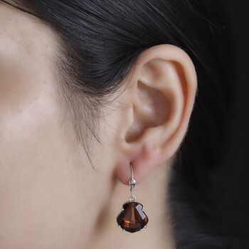 J Francis gefertigt mit SWAROVSKI- Ger&auml;ucherte Topas Swarovski Kristall-Ohrringe