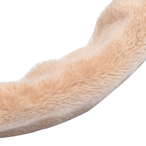 Faltbarer Kunstfell Ohrenschützer, Größe 12x20 cm, Beige image number 2
