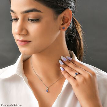 Schmuck-Geschenkset mit Tansanit und Zirkon