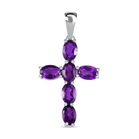 Afrikanischer Amethyst Kreuz-Anhänger - 2,70 ct.