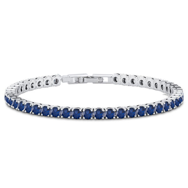 Blaues Zirkonia 19cm Armband- 11,25 ct. image number 0