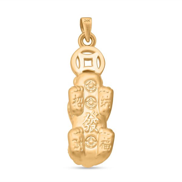 Pixiu mit Münzmotiv Anhänger in 999 Gold image number 7