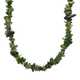 Nephrit Halskette 76 cm ca. 385,00 ct.