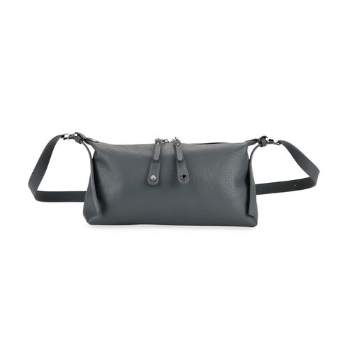 "lifestyle-Color:Blue  size/Profile:Genuine Leather crossbody bag  :wall(exterior);Genuine Leather. Lining(interior):polyester   Pockets(exterior):zipped-2;Pockets(interior):Zipped-2;slip-2 Measurement(cm): 30*8*16cm shoulder strap:130cm" image number 0