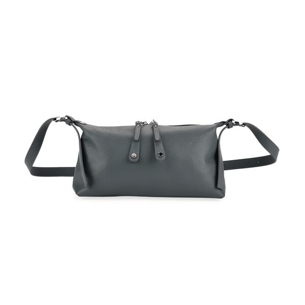 Crossbody-Bag aus Echtleder im Soft-Design, 30x8x16 cm, Blau image number 0