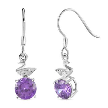 Amethyst kubische Zirkonia-Ohrringe - 6,90 ct.