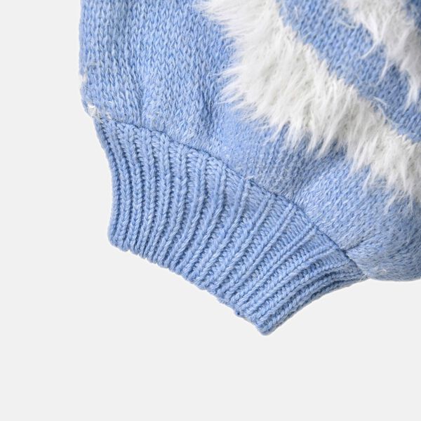 Flauschiger Cardigan in blau, Einheitsgr&ouml;&szlig;e image number 3