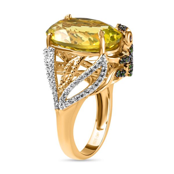 GP Italian Garden Kollektion - Ouro Verde-Quarz, Rhodolith Granat und Multi-Edelstein-Ring - 14,88 ct. image number 5