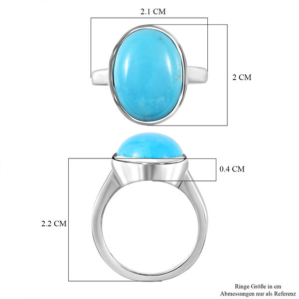 Sleeping Beauty T&uuml;rkis Ring 925 Silber platiniert (Gr&ouml;&szlig;e 21.00) ca. 6,71 ct image number 7