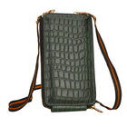 Unisex Brieftasche aus echtem Leder, Größe 17,7x2,5x10 cm, Dunkelgrün image number 0