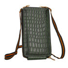 Unisex Brieftasche aus echtem Leder, Größe 17,7x2,5x10 cm, Dunkelgrün