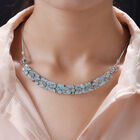 Natürliche, äthiopische Opal und mehrere Edelsteine-Halskette in Silber image number 1