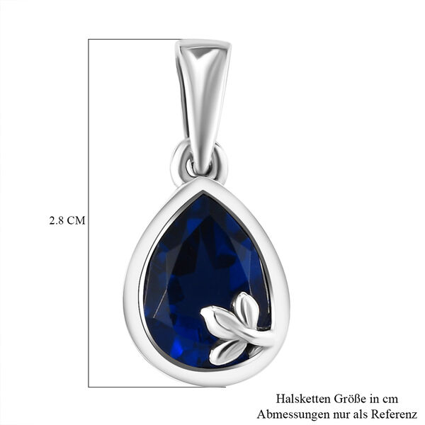 Ceylonfarbener Quarz-Solitär-Anhänger, 925 Silber platiniert - 1,97 ct.  image number 6