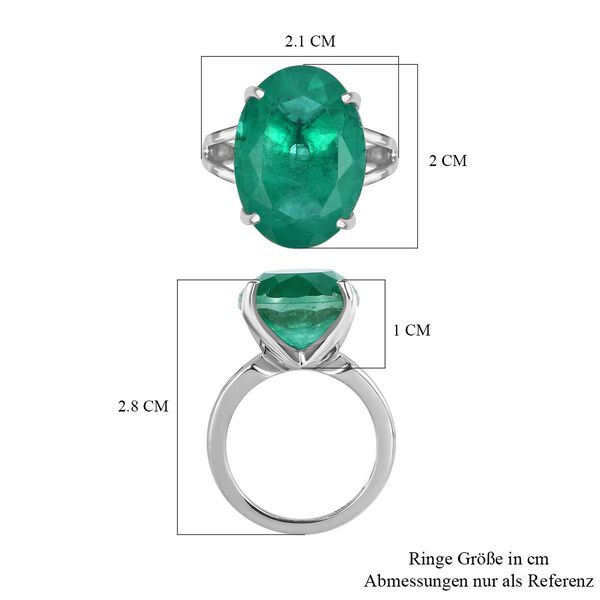 Smaragd Triplett Quarz Ring - 12,76 ct. image number 6