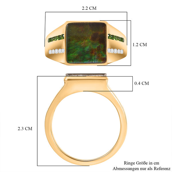 D'Joy Ammolit, Chromdiopsid und Moissanit Ring - 3,42 ct. image number 6