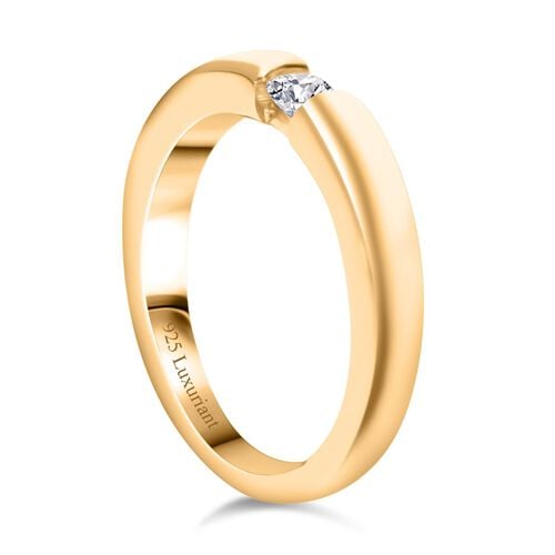 LUXURIANT DIAMOND- VS Labor Diamant Ring, 925 Silber Gelbgold Vermeil - 0,15 ct. image number 5