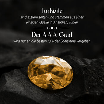 ILIANA AAA Turkizit und SI GH Diamant-Ring in 750 Gelbgold - 2,65 ct.