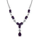 Afrikanischer Amethyst Halskette ca. 45 cm Edelstahl ca. 4.49 ct