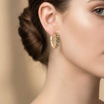 LUXURIANT DIAMOND - Lab Grown Rosa Diamant SI, Lab Grown Gelb Diamant Ohrringe 925 Silber 750 Gelbgold Vermeil ca. 1,99 ct.