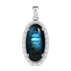 Labradorit Anhänger Edelstahl ca. 27.07 ct
