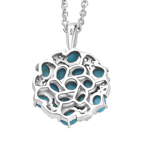 Türkisfarbener Wirbel AA Sleeping Beauty Türkis Schmuckset 925 Silber rhodiniert (10-15 Werktage Lieferzeit) ca. 2.46 ct image number 5