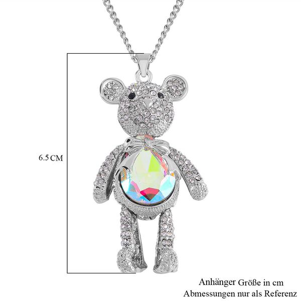 AB, wei&szlig;e und schware Kristall 60+5cm Halskette image number 6