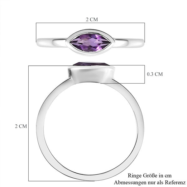 Afrikanischer Amethyst Ring 925 Silber  ca. 0,35 ct image number 7