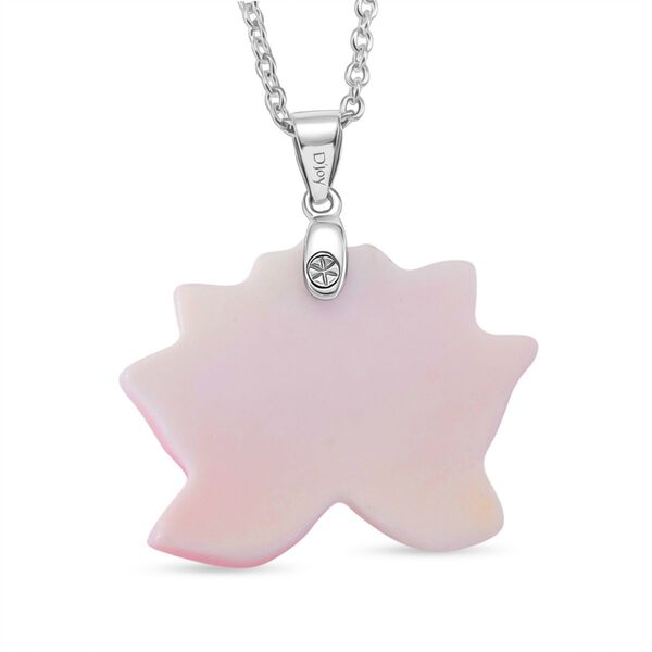 D'Joy Natürlicher Rosa Königsmuschel Perle Schmuckset ca. 50 cm 925 Silber rhodiniert ca. 35.00 ct image number 4