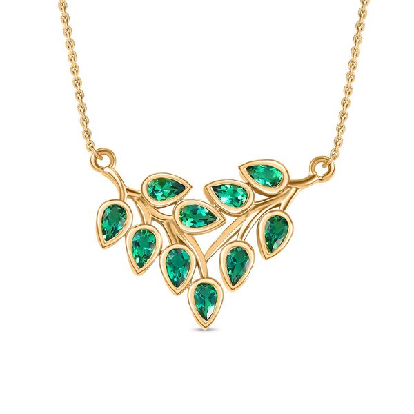 Labor Smaragd Ring und 45cm Halskette image number 2