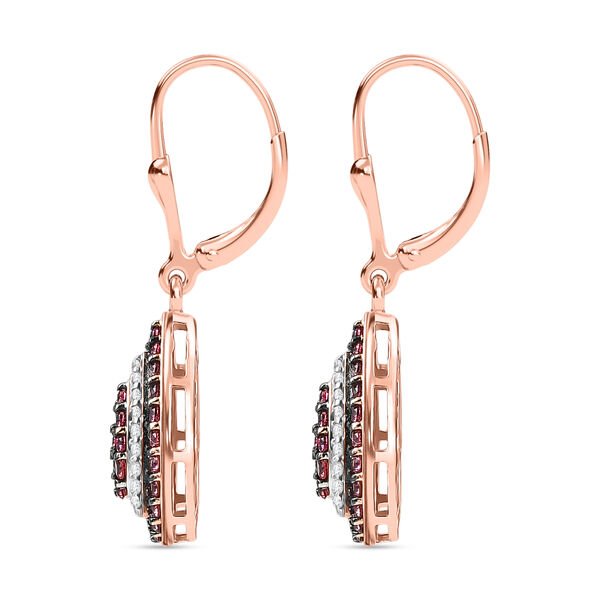 D'Joy AA Padparadscha Saphir und Zirkon Ohrringe - 1,59 ct. image number 3