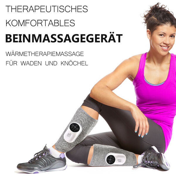 Therapeutischer bequemer Beinmassierer Deluxe, W&auml;rmetherapie, 3 Stufen St&auml;rkeeinstellung, Baumwolle image number 2