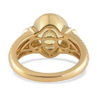 Ouro Verde-Quarz und Natürlicher Chromdiopsid Ring 925 Silber vergoldet image number 5