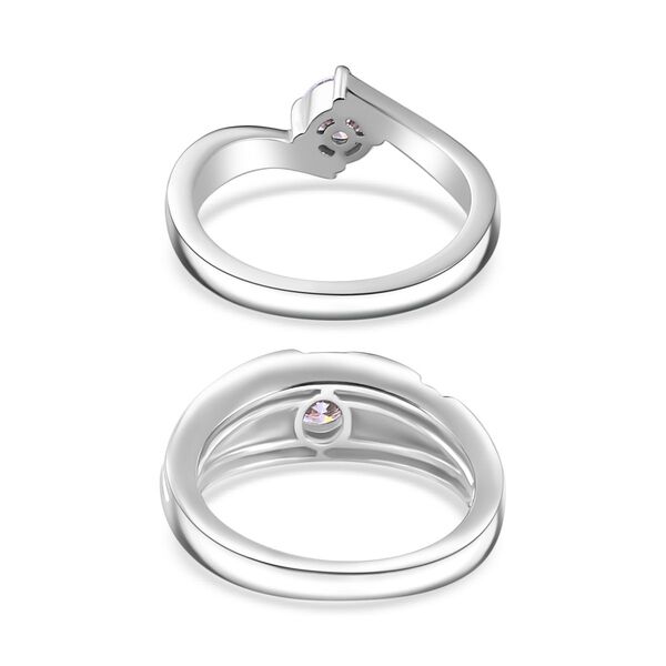 2er-Set- Moissanit Ringe - 0,90 ct. image number 5