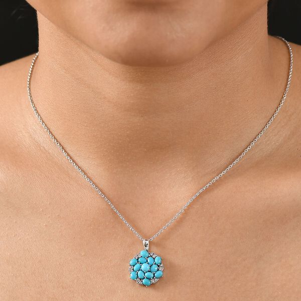 Türkisfarbener Wirbel AA Sleeping Beauty Türkis Schmuckset 925 Silber rhodiniert (10-15 Werktage Lieferzeit) ca. 2.46 ct image number 3