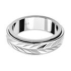 925 Silber platiniert Ring, (Größe 17.00) ca. 5,01g