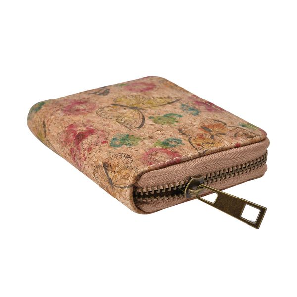 Geldb&ouml;rse aus Naturkork, Schmetterling mit Blumenmuster image number 5