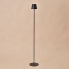 Kabellose RGB Stehlampe Weiß mit Touch-Funktion, 18x118 cm - Farbwechselnde LED Lampe im modernen Design, wiederaufladbar, schwarz