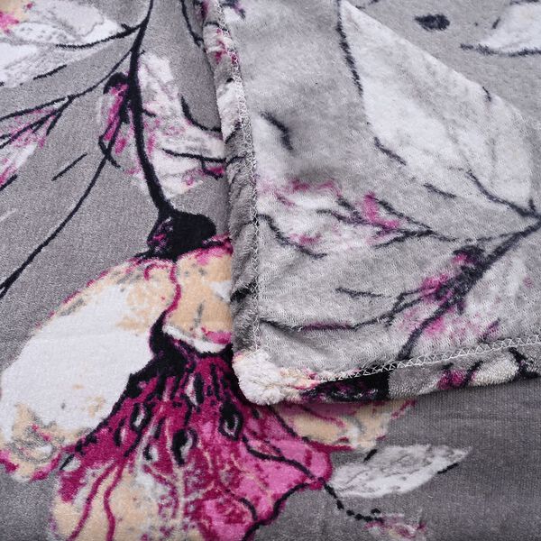 "Printed flannel blanket 155gsm Colour-Brown & White" image number 7