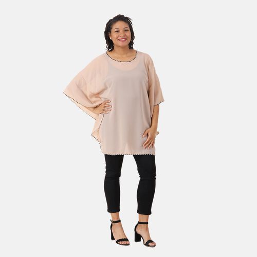 Chiffon T-Shirt, Einheitsgröße Khaki image number 0