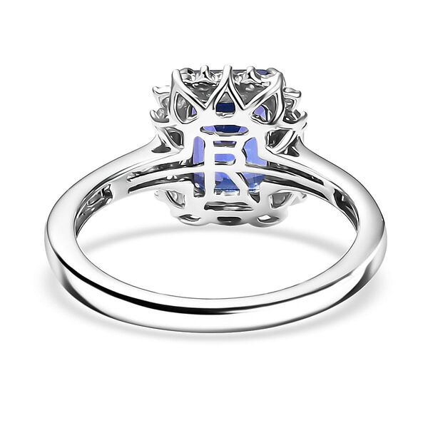 Rhapsody AAAA Tansanit, Weißer Diamant Ring 950 Platin (Größe 17.00) ca. 3,38 ct image number 4