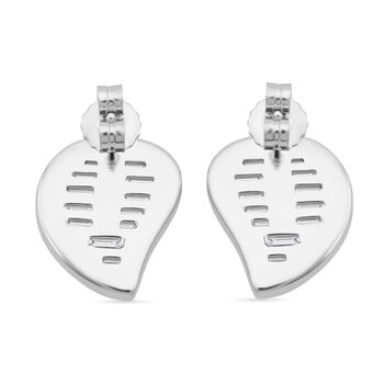 LUSTRO STELLA -  Wei&szlig;er Zirkonia Ohrringe 925 Silber rhodiniert