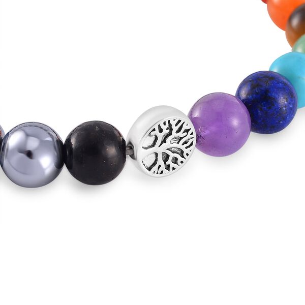 Mehrfarbig Edelsteine, Terahertz Armband Flexibles Schwarz oxidiert ca. 80,00 ct. image number 4