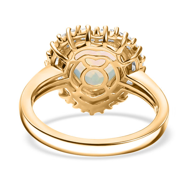 AA Nat&uuml;rlicher, &auml;thiopischer Welo Opal und Moissanit Ring - 2,45 ct. image number 5