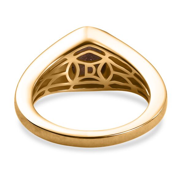 D'Joy Maulbeer Mondstein Ring 925 Silber Gelbes Gold (Gr&ouml;&szlig;e 19.00) ca. 1,77 ct image number 6