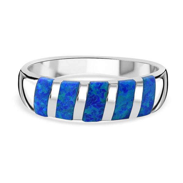 Simulierter blauer Opal-Ring image number 0