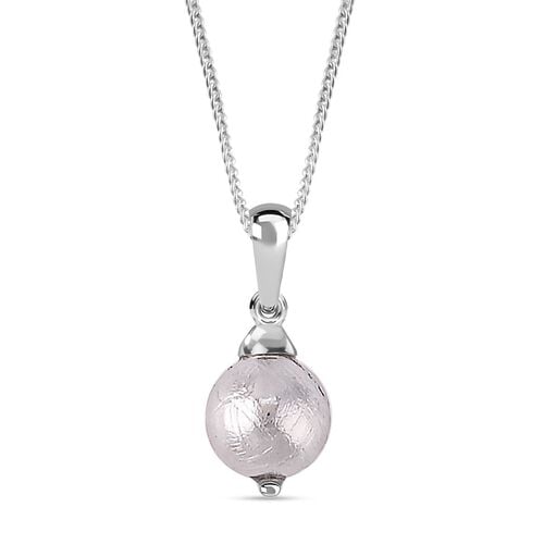 Meteorit Anhänger mit Kette, 925 Silber rhodiniert ca. 9.01 ct image number 0