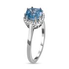 ILIANA- AAA Blauer Zirkon, Weißer Diamant Ring, 750 Gold, (Größe 18.00) ca. 2.92 ct image number 2